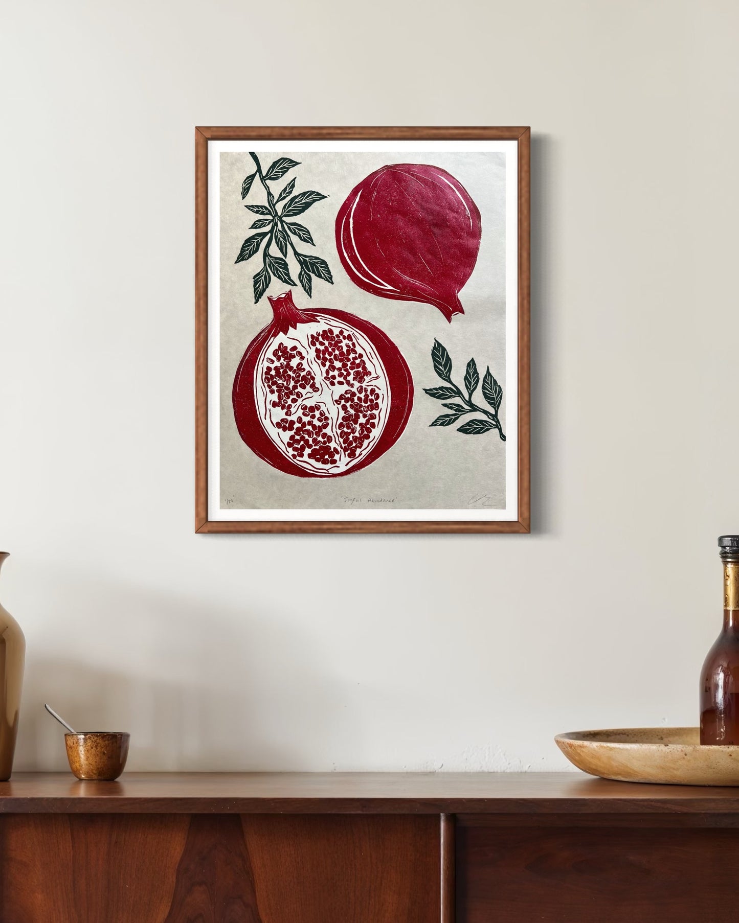 'Joyful Abundance' Limited Edition Pomegranate Study