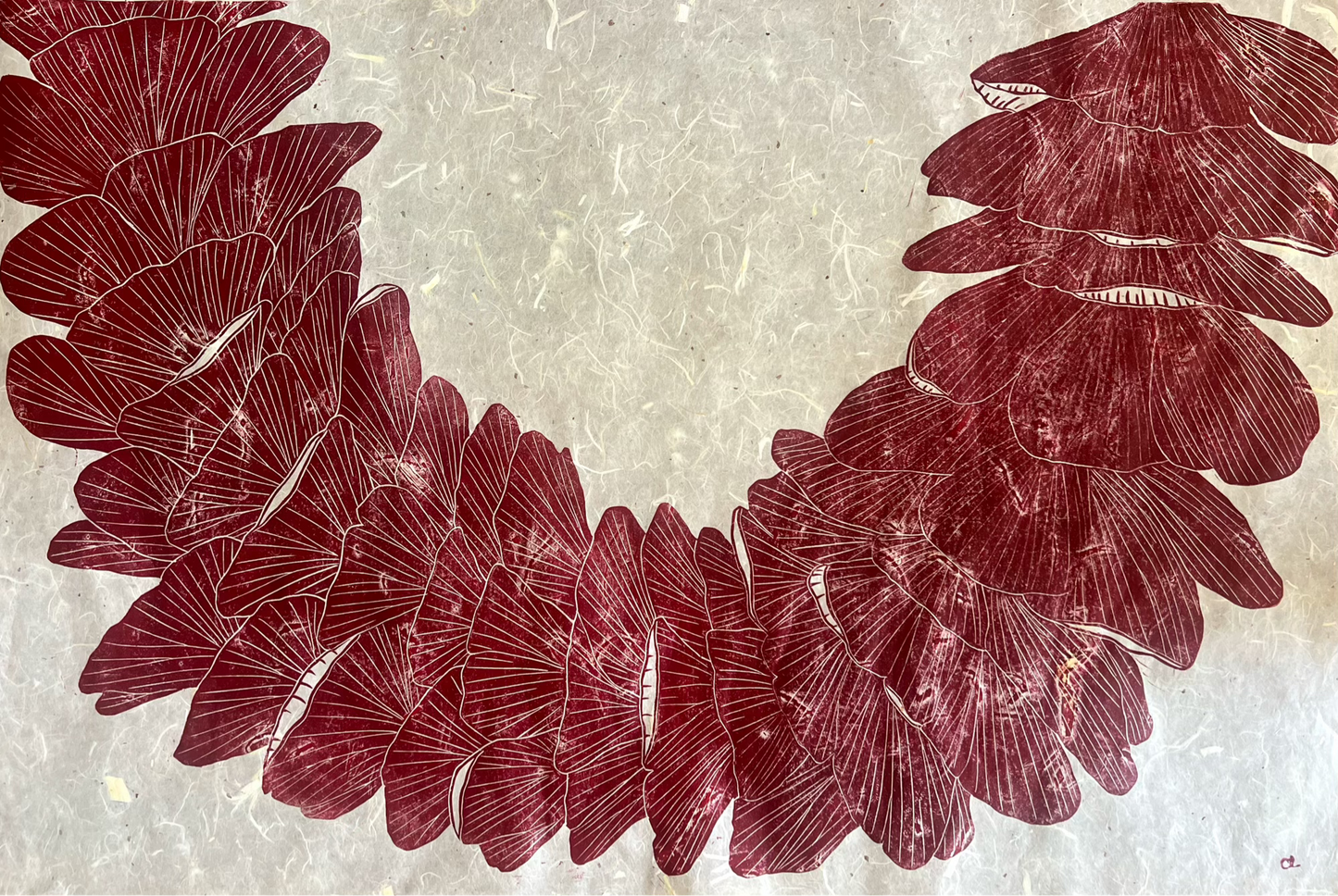 'Hau Flower Lei', Burgundy