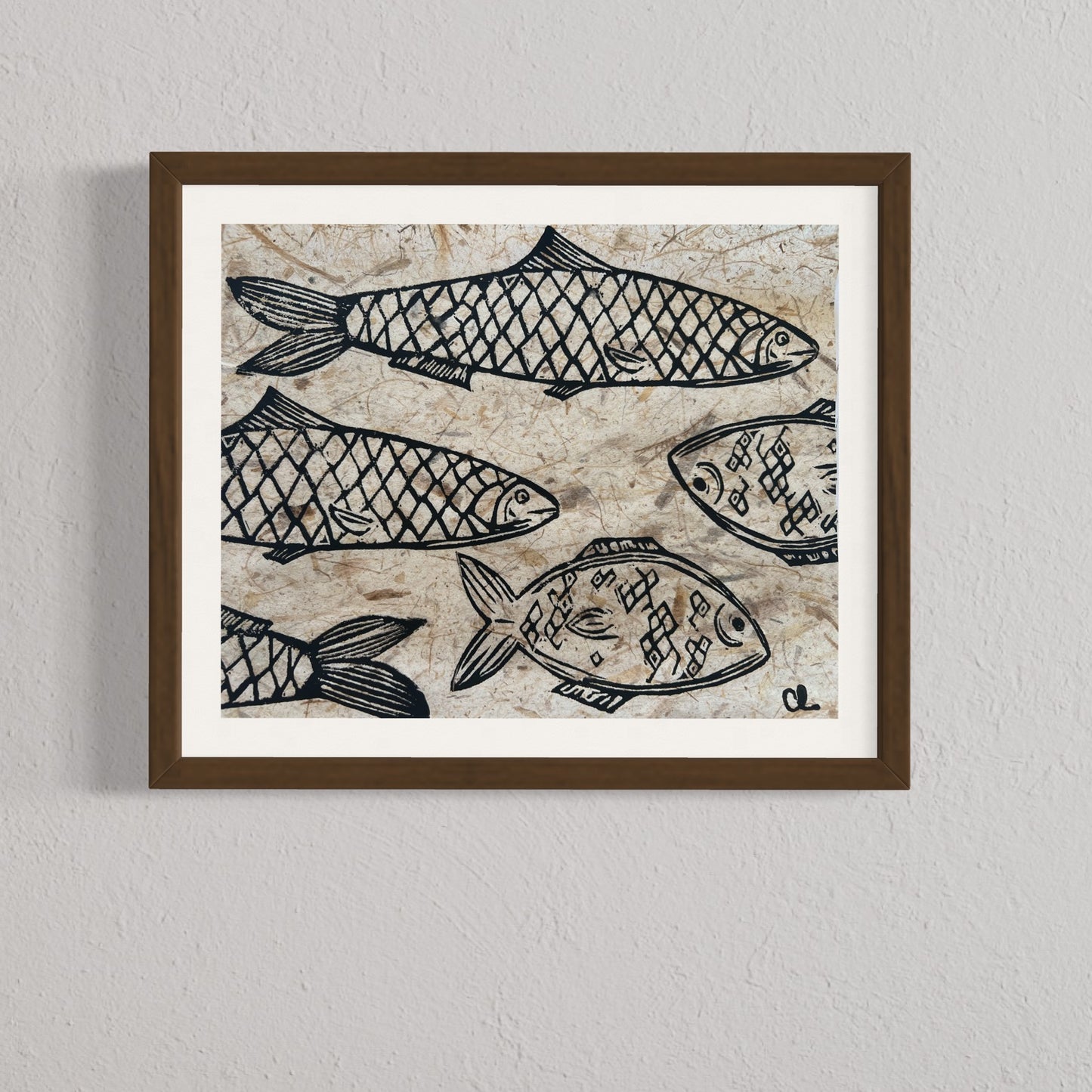 'Fish, In Tandem' Black