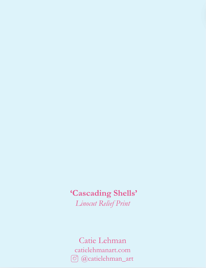 'Cascading Shells' Rainbow Greeting Card