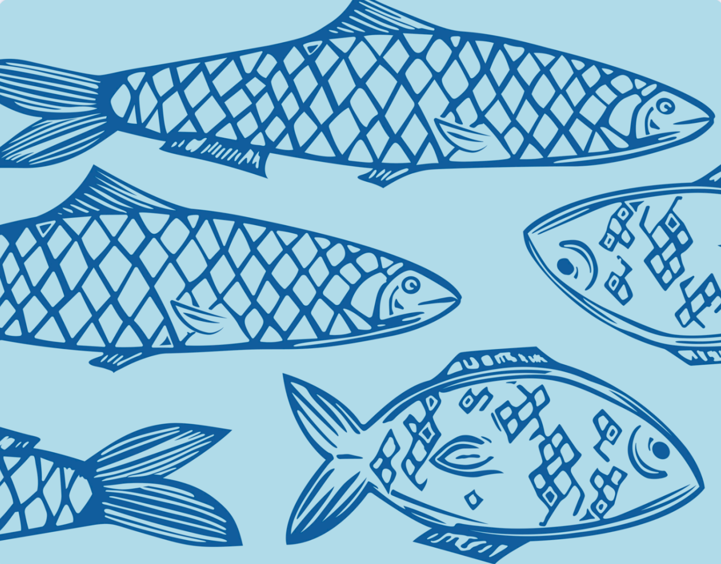'Fish, In Tandem' Greeting Card